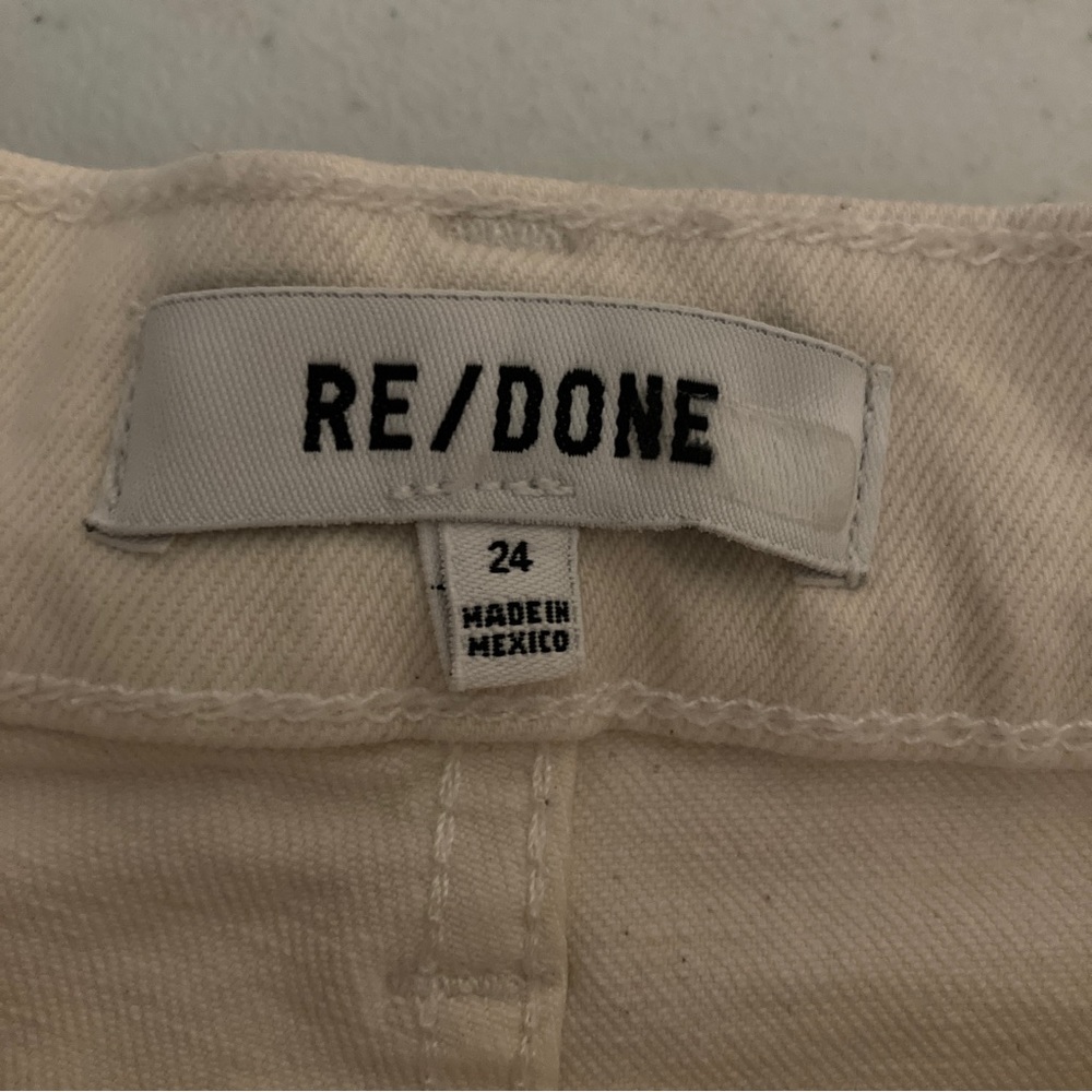 RE/DONE Originals 70's Straight leg denim jeans in Vintage White size 24 EUC - Picture 14 of 15